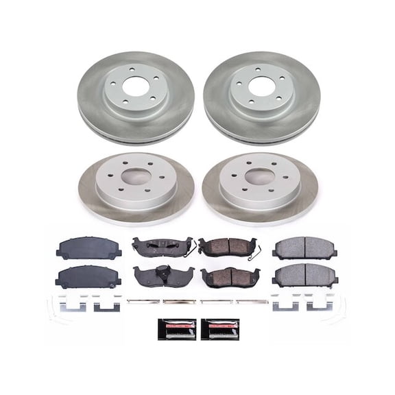 Front and Rear Brake Pad and Rotor Kit - Compatible with 2011 - 2015 Nissan TITAN 2012 2013 2014