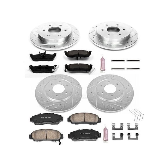 Front and Rear Brake Pad and Rotor Kit - Compatible with 2011 - 2015 Nissan TITAN 2012 2013 2014