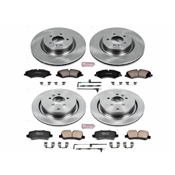 Front and Rear Brake Pad and Rotor Kit - Compatible with 2011 - 2016 Land Rover LR4 - Power Stop