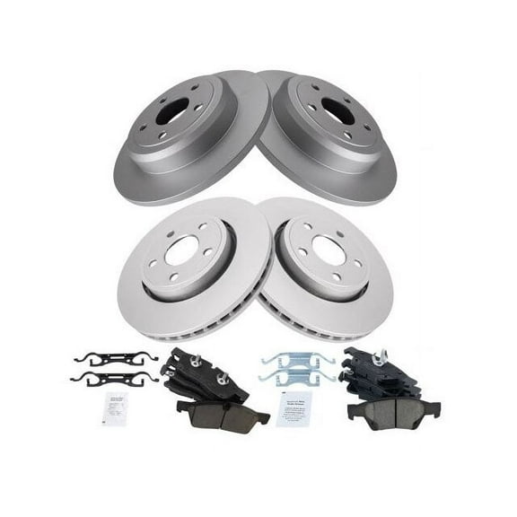 Front and Rear Brake Pad and Rotor Kit - Compatible with 2011 - 2020 Dodge Durango 2012 2013 2014 2015 2016 2017 2018 2019
