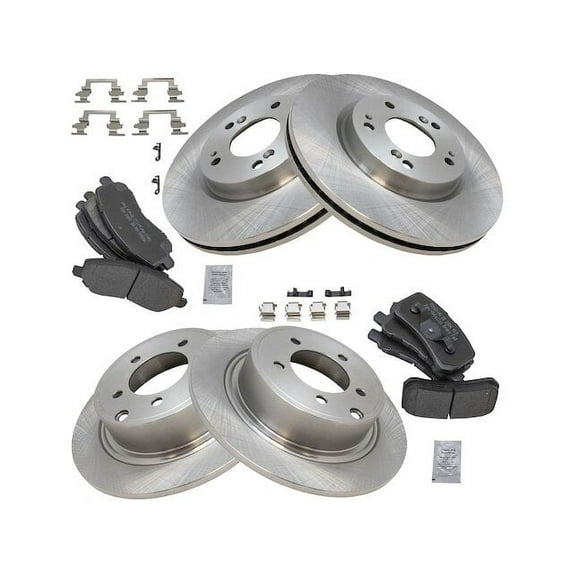 Front and Rear Brake Pad and Rotor Kit - Compatible with 2011 Mitsubishi Outlander Sport
