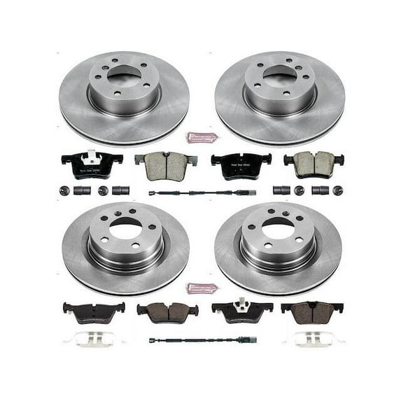 Front and Rear Brake Pad and Rotor Kit - Compatible with 2012 - 2015 BMW 328i 2013 2014