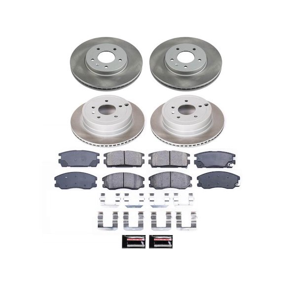 Front and Rear Brake Pad and Rotor Kit - Compatible with 2012 - 2015 Chevy Captiva Sport 2013 2014