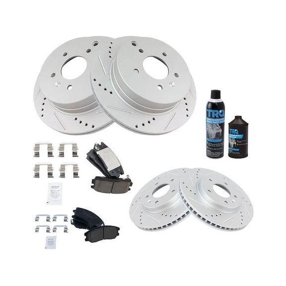 Front and Rear Brake Pad and Rotor Kit - Compatible with 2012 - 2015 Chevy Captiva Sport 2013 2014