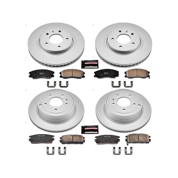 Front and Rear Brake Pad and Rotor Kit - Compatible with 2012 - 2015 Chevy Captiva Sport 2013 2014