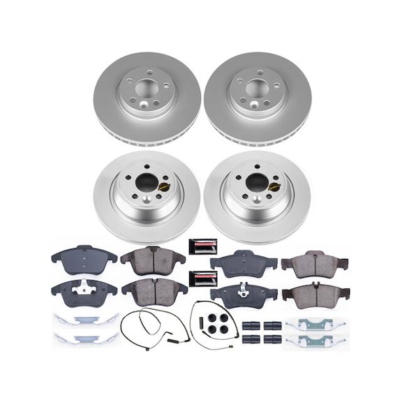 Front and Rear Brake Pad and Rotor Kit - Compatible with 2012 - 2015 Land Rover Range Rover Evoque 2013 2014