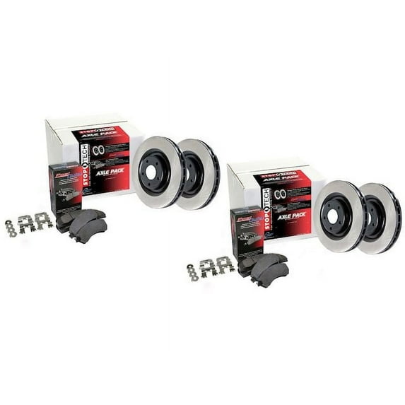 Front and Rear Brake Pad and Rotor Kit - Compatible with 2012 - 2015 Mercedes-Benz C250 2013 2014