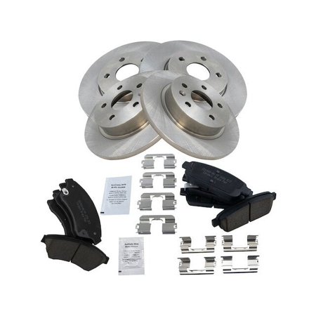 Front and Rear Brake Pad and Rotor Kit - Compatible with 2012 - 2016 Chevy Sonic 2013 2014 2015