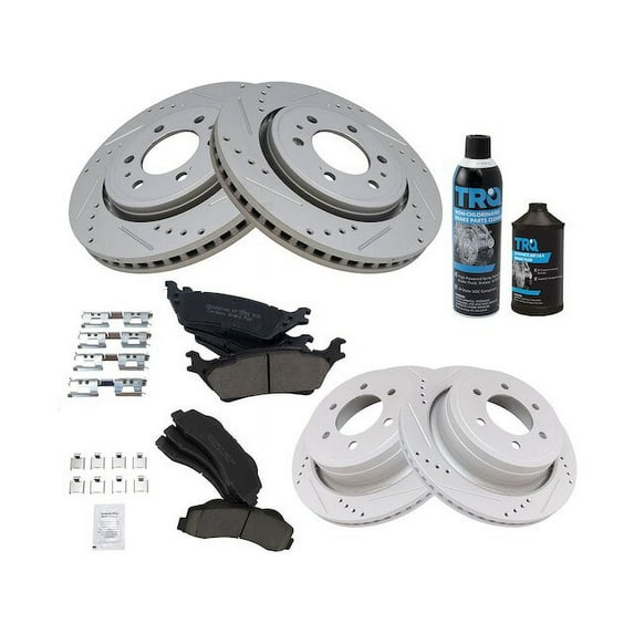 Front and Rear Brake Pad and Rotor Kit - Compatible with 2012 - 2017 Ford F-150 2013 2014 2015 2016