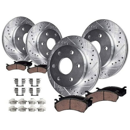 Front and Rear Brake Pad and Rotor Kit - Compatible with 2012 - 2017 Ford F-150 2013 2014 2015 2016