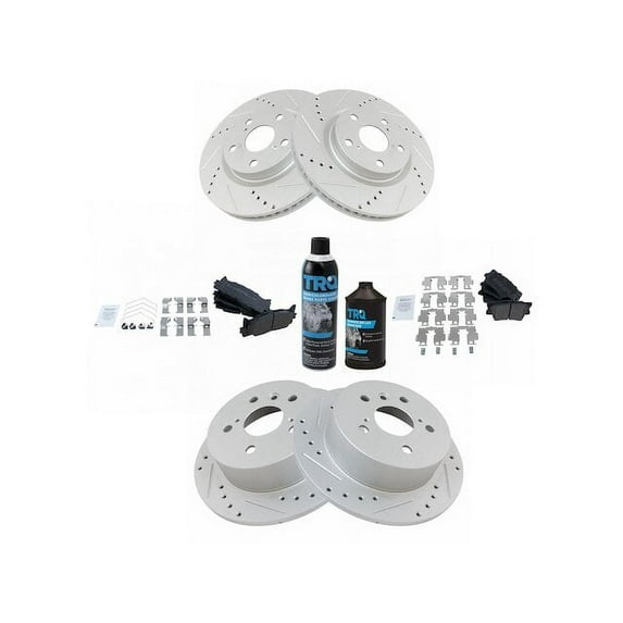 Front and Rear Brake Pad and Rotor Kit - Compatible with 2012 - 2017 Toyota Camry 2013 2014 2015 2016