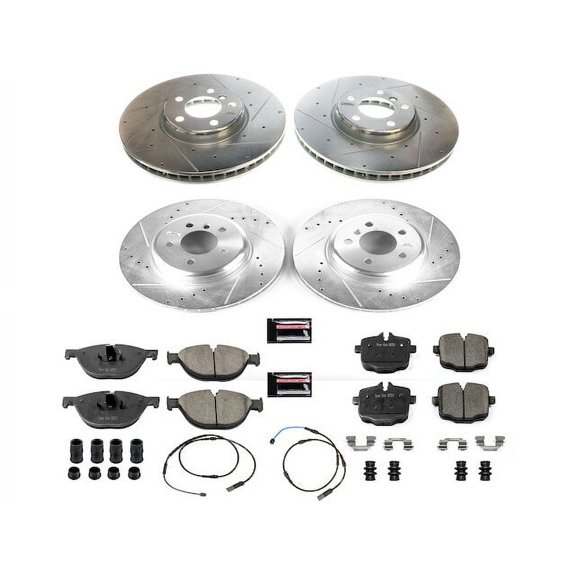 Front and Rear Brake Pad and Rotor Kit - Compatible with 2012 - 2018 BMW 650i xDrive 2013 2014 2015 2016 2017