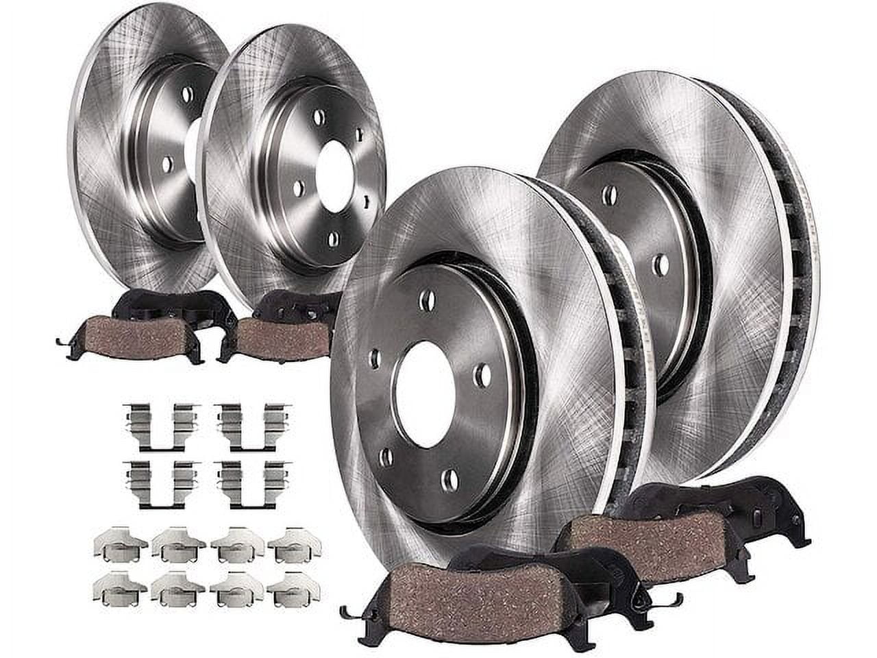 Front and Rear Brake Pad and Rotor Kit - Compatible with 2012 - 2019 Dodge Journey 2013 2014 2015 2016 2017 2018