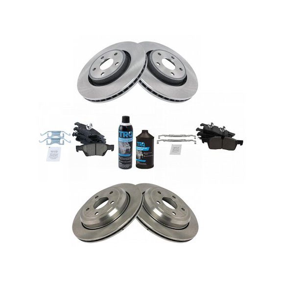 Front and Rear Brake Pad and Rotor Kit - Compatible with 2012 - 2020 Dodge Durango 2013 2014 2015 2016 2017 2018 2019