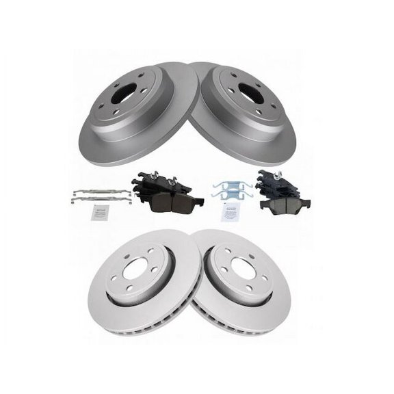 Front and Rear Brake Pad and Rotor Kit - Compatible with 2012 - 2020 Dodge Durango 2013 2014 2015 2016 2017 2018 2019