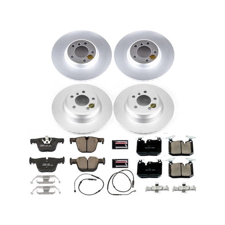 Front and Rear Brake Pad and Rotor Kit - Compatible with 2013 - 2015 BMW 335i xDrive F30 - Power Stop