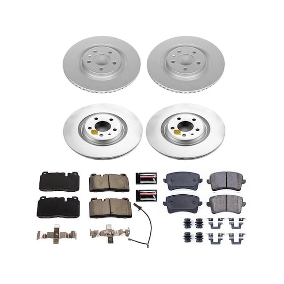 Front and Rear Brake Pad and Rotor Kit - Compatible with 2013, 2016 - 2017 Audi Q5
