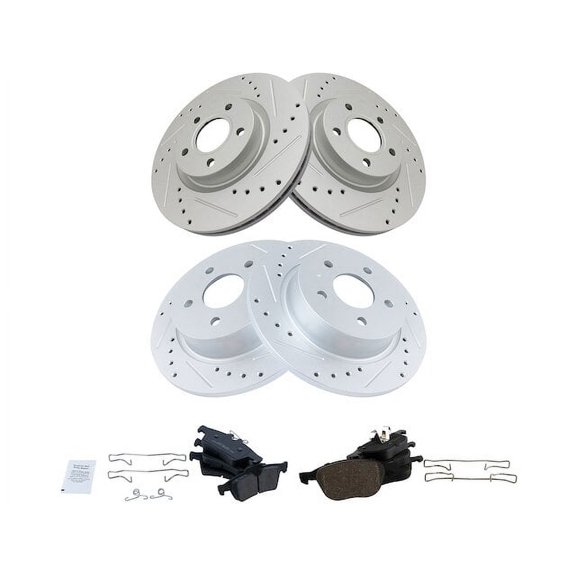 Front and Rear Brake Pad and Rotor Kit - Compatible with 2013 - 2016 Ford C-Max 2014 2015