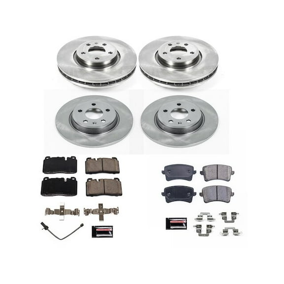 Front and Rear Brake Pad and Rotor Kit - Compatible with 2013 - 2017 Audi Q5 2014 2015 2016