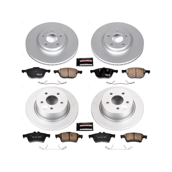 Front and Rear Brake Pad and Rotor Kit - Compatible with 2013 - 2017 Ford C-Max 2014 2015 2016