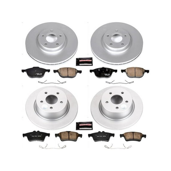 Front and Rear Brake Pad and Rotor Kit - Compatible with 2013 - 2017 Ford C-Max 2014 2015 2016