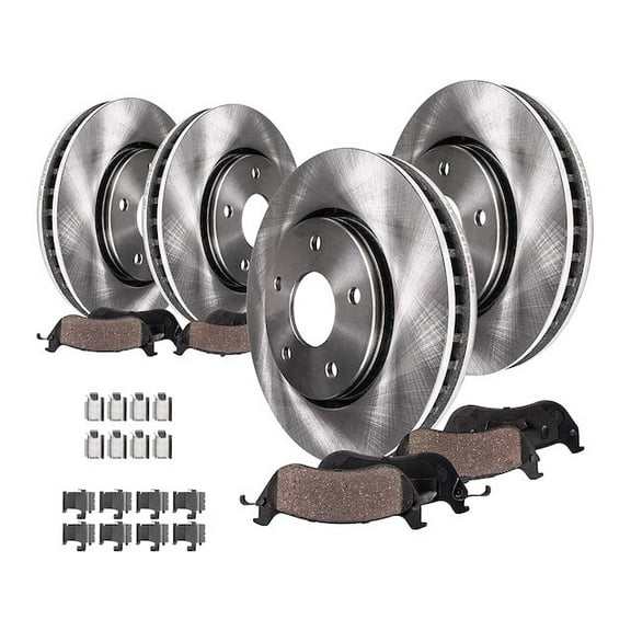 Front and Rear Brake Pad and Rotor Kit - Compatible with 2013 - 2019 Ford Taurus SHO 2014 2015 2016 2017 2018