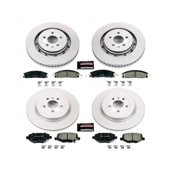 Front and Rear Brake Pad and Rotor Kit - Compatible with 2013 - 2019 Lincoln MKT 2014 2015 2016 2017 2018