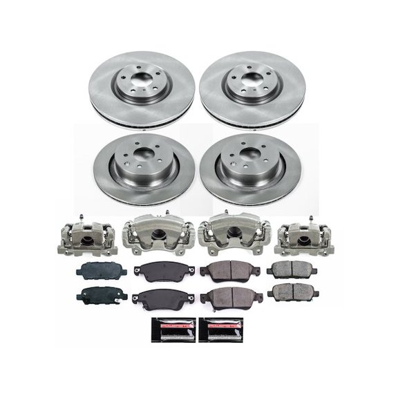 Front and Rear Brake Pad and Rotor Kit - Compatible with 2014 - 2015 INFINITI Q60