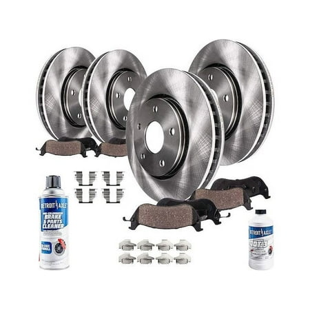 Front and Rear Brake Pad and Rotor Kit - Compatible with 2014 - 2017 INFINITI QX60 2015 2016