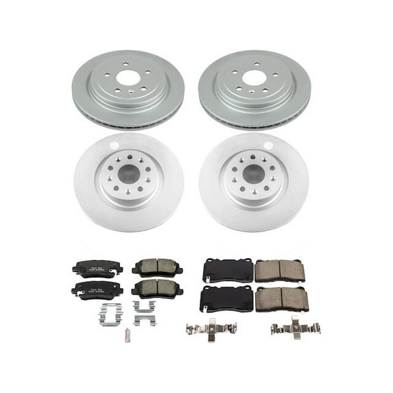 Front and Rear Brake Pad and Rotor Kit - Compatible with 2014 - 2018 Cadillac CTS 2015 2016 2017