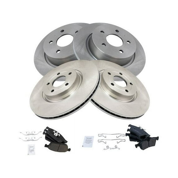Front and Rear Brake Pad and Rotor Kit - Compatible with 2014 - 2018 Ford Transit Connect 2015 2016 2017