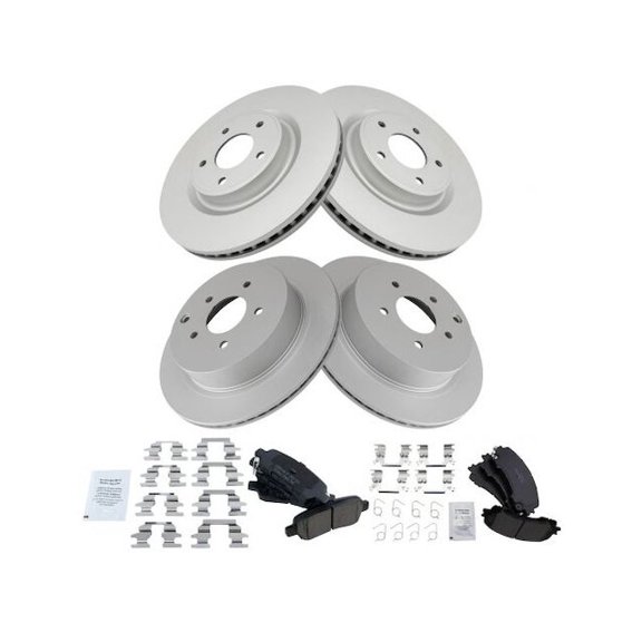 Front and Rear Brake Pad and Rotor Kit - Compatible with 2014 - 2020 INFINITI Q50 2015 2016 2017 2018 2019