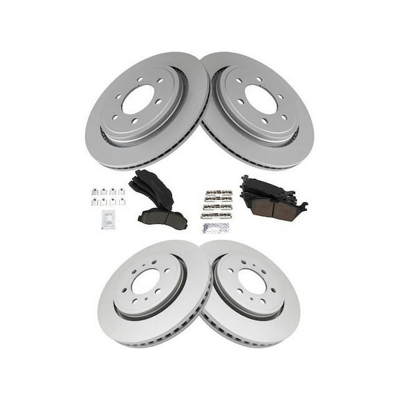 Front and Rear Brake Pad and Rotor Kit - Compatible with 2015 - 2017 Ford F-150 2016
