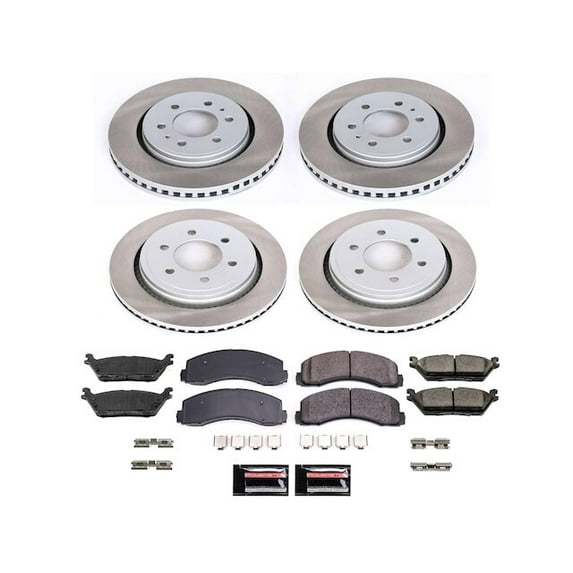 Front and Rear Brake Pad and Rotor Kit - Compatible with 2015 - 2017 Ford F-150 2016