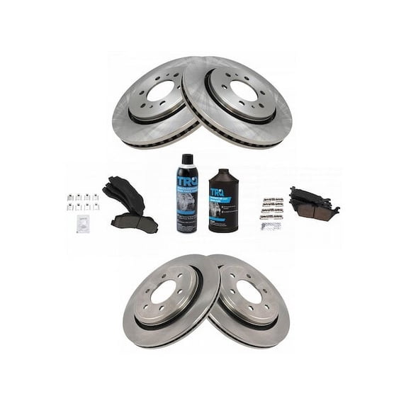 Front and Rear Brake Pad and Rotor Kit - Compatible with 2015 - 2017 Ford F-150 2016