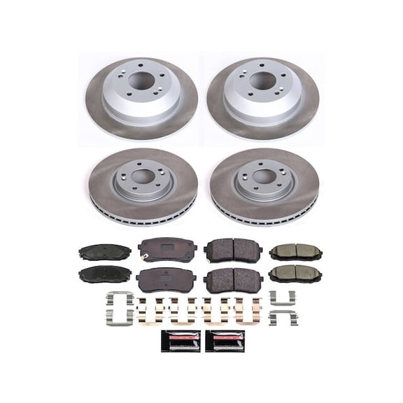 Front and Rear Brake Pad and Rotor Kit - Compatible with 2015 - 2021 Kia Sedona 2016 2017 2018 2019 2020