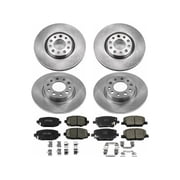 Front and Rear Brake Pad and Rotor Kit - Compatible with 2015 - 2023 Jeep Renegade 2016 2017 2018 2019 2020 2021 2022
