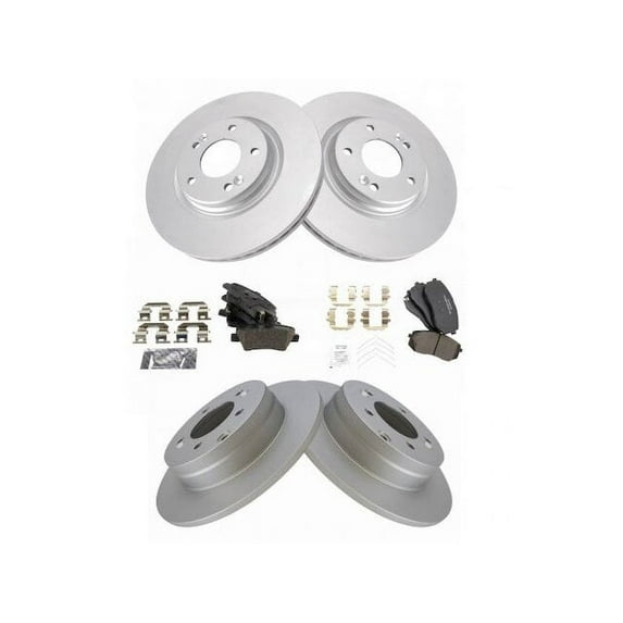 Front and Rear Brake Pad and Rotor Kit - Compatible with 2016 - 2018 Hyundai Sonata 2017