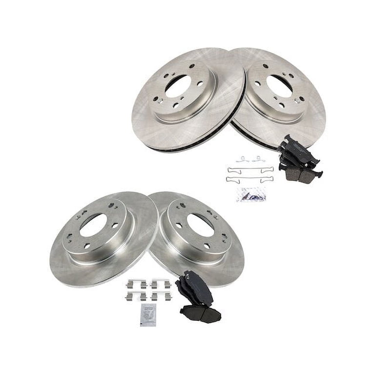 Complete Front & Rear Ceramic Brake Pad Set For 2016-2019 Honda Civic - Direct Fit, 5-Year Warranty