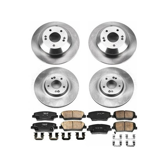Front and Rear Brake Pad and Rotor Kit - Compatible with 2016 - 2020 Kia Sorento 2017 2018 2019