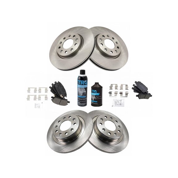 Front and Rear Brake Pad and Rotor Kit - Compatible with 2016 - 2021 Chevy Malibu 2017 2018 2019 2020