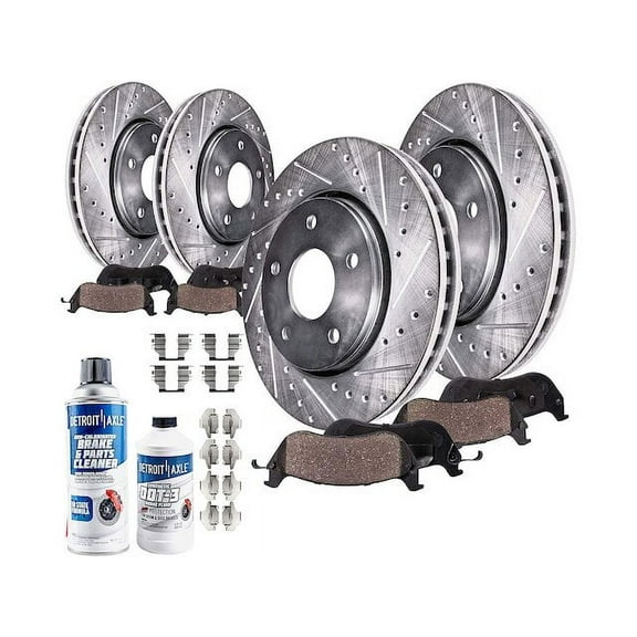 Front and Rear Brake Pad and Rotor Kit - Compatible with 2016 - 2022 Volvo XC90 2017 2018 2019 2020 2021