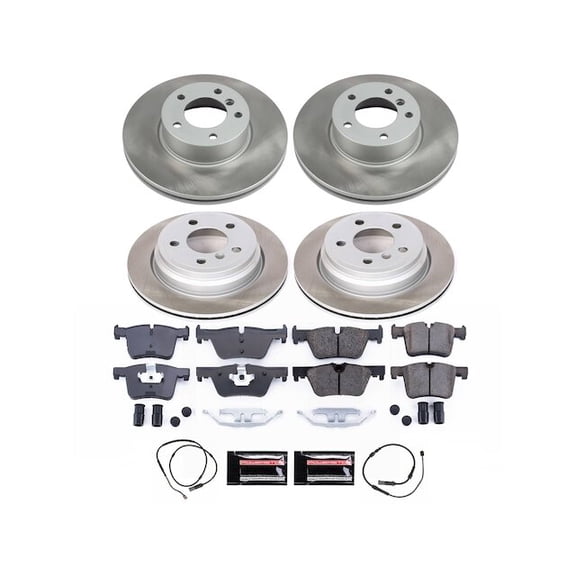 Front and Rear Brake Pad and Rotor Kit - Compatible with 2017 - 2019 BMW 330i xDrive Wagon 2018