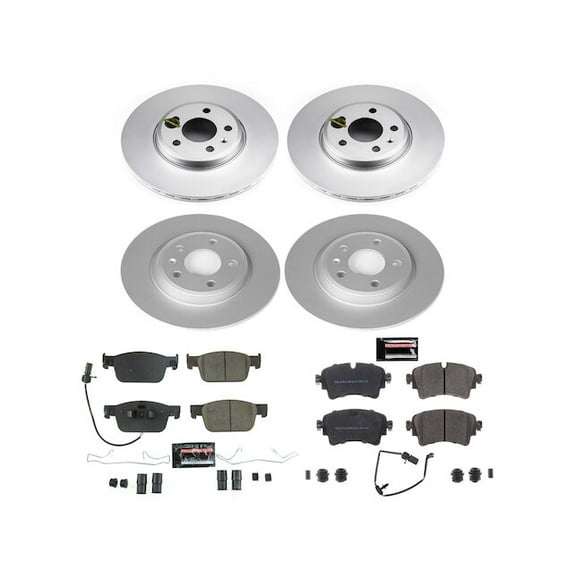 Front and Rear Brake Pad and Rotor Kit - Compatible with 2017 - 2020 Audi A4 2018 2019