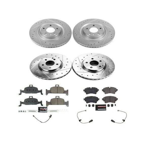 Front and Rear Brake Pad and Rotor Kit - Compatible with 2018 - 2020 Audi Q5 2019