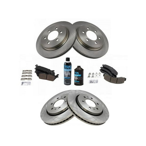 Front and Rear Brake Pad and Rotor Kit - Compatible with 2018 - 2020 Ford F-150 2019