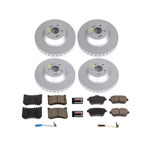 Front and Rear Brake Pad and Rotor Kit - Compatible with 2018 - 2020 Mercedes-Benz Maybach S560 2019