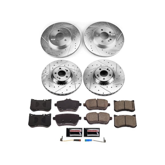 Front and Rear Brake Pad and Rotor Kit - Compatible with 2018 - 2021 Mercedes-Benz S560 2019 2020