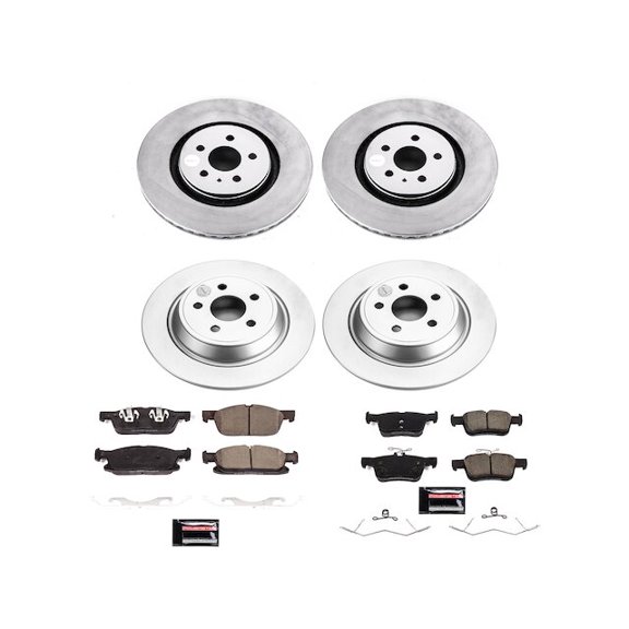 Front and Rear Brake Pad and Rotor Kit - Compatible with 2019 - 2021 Lincoln Nautilus 2020