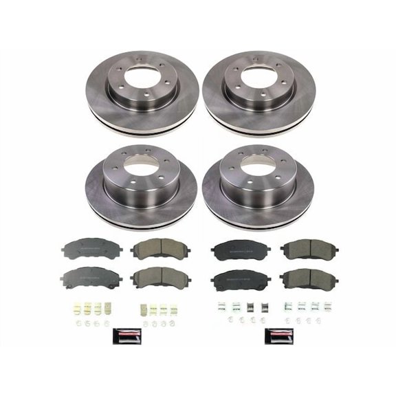 Front and Rear Brake Pad and Rotor Kit - Compatible with 2019 - 2023 Ford Ranger - Power Stop